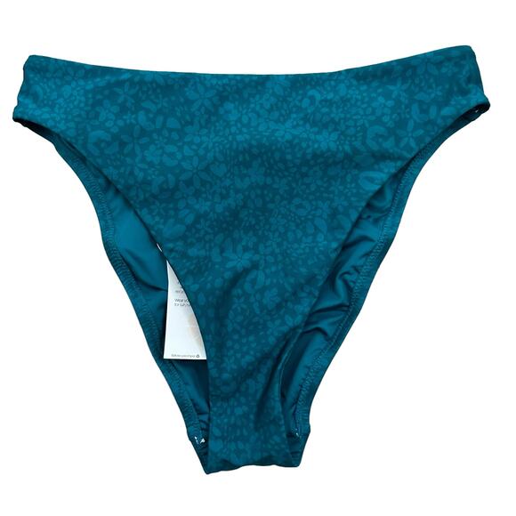 CITRUS Women’s High Waist Bikini Bottom in Jade-Size M - Picture 1 of 4